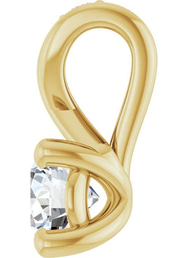 14K White Gold 1/4 CTW Natural Diamond Pendant