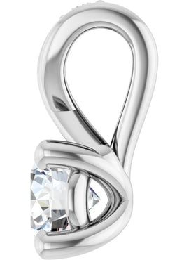14K White Gold 1/4 CTW Natural Diamond Pendant