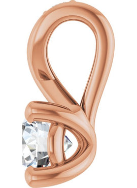 14K White Gold 1/4 CTW Natural Diamond Pendant
