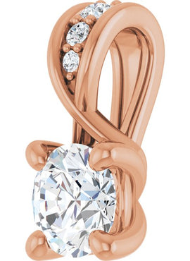 14K White Gold 1/4 CTW Natural Diamond Pendant