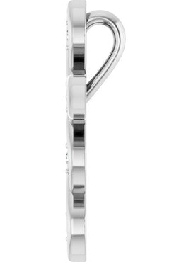 Sterling Silver .08 CTW Natural Diamond Cross Pendant