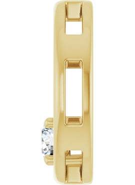 14K White Gold 1/4 CT Natural Diamond Pendant