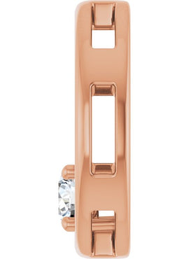 14K White Gold 1/4 CT Natural Diamond Pendant
