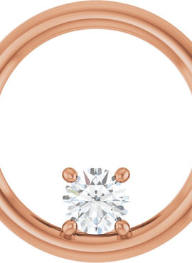 14K White Gold 1/4 CT Natural Diamond Pendant