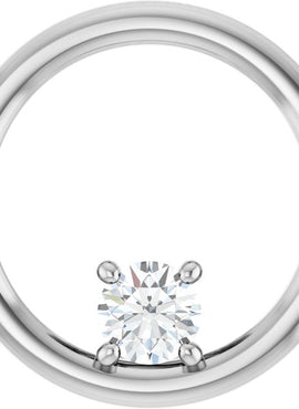 14K White Gold 1/4 CT Natural Diamond Pendant