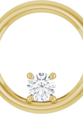 14K White Gold 1/4 CT Natural Diamond Pendant