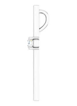14K White Gold .15 CT Natural Diamond Pendant