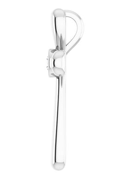 14K White Gold .10 CT Natural Diamond Cross Pendant