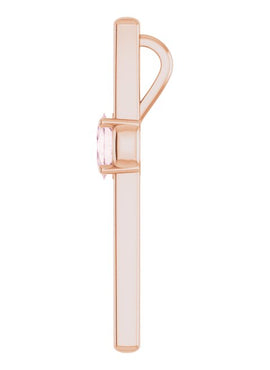 14K Rose Gold Natural Morganite Cross Pendant