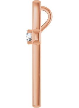 14K Rose Gold Natural Morganite Cross Pendant