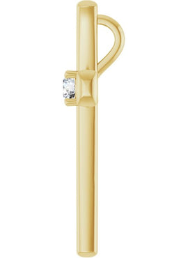 14K Rose Gold Natural Morganite Cross Pendant