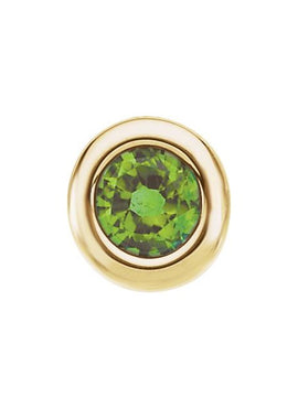 14K Yellow Gold 4 mm Imitation Mozambique Garnet Pendant