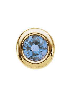 14K Yellow Gold 4 mm Imitation Mozambique Garnet Pendant