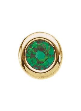 14K Yellow Gold 4 mm Imitation Mozambique Garnet Pendant