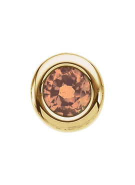 14K Yellow Gold 4 mm Imitation Mozambique Garnet Pendant