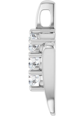 14K White Gold 1/3 CTW Natural Diamond Pendant