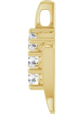 14K White Gold 1/3 CTW Natural Diamond Pendant