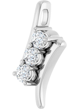 14K White Gold 1/3 CTW Natural Diamond Pendant