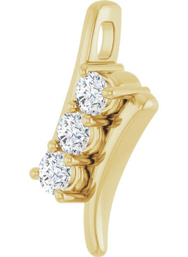 14K White Gold 1/3 CTW Natural Diamond Pendant
