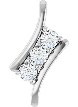 14K White Gold 1/3 CTW Natural Diamond Pendant