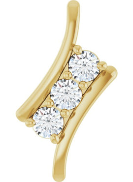 14K White Gold 1/3 CTW Natural Diamond Pendant