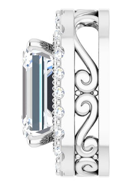 14K White Gold 5/8 CTW Natural Diamond Pendant