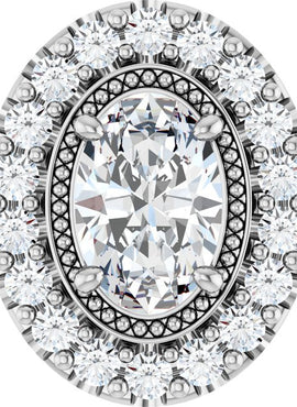 14K White Gold 5/8 CTW Natural Diamond Pendant