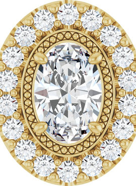 14K White Gold 5/8 CTW Natural Diamond Pendant