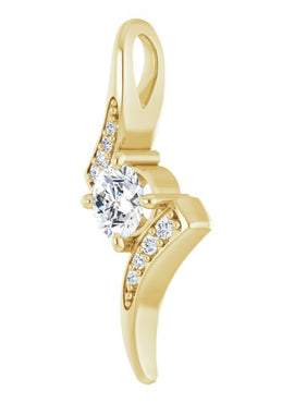14K White Gold 1/3 CTW Natural Diamond Pendant