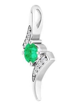 14K White Gold 1/3 CTW Natural Diamond Pendant