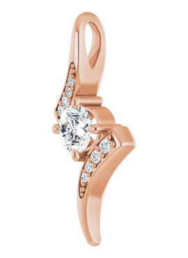 14K White Gold 1/3 CTW Natural Diamond Pendant