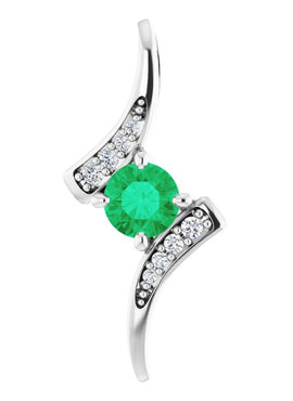 14K White Gold 1/3 CTW Natural Diamond Pendant