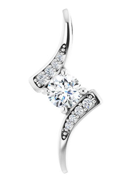 14K White Gold 1/3 CTW Natural Diamond Pendant