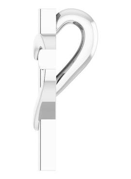 14K White Gold Youth Cross with Heart Pendant