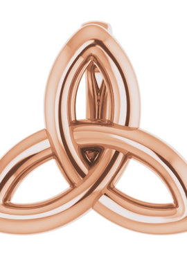 14K White Gold Celtic-Inspired Trinity Pendant