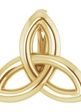14K White Gold Celtic-Inspired Trinity Pendant