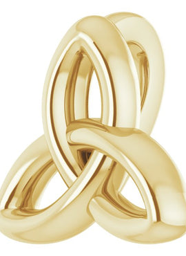 14K White Gold Celtic-Inspired Trinity Pendant