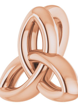 14K White Gold Celtic-Inspired Trinity Pendant