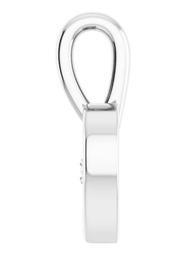 14K White Gold .01 CT Natural Diamond Youth Heart Pendant