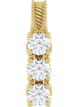14K Yellow Gold 5/8 CTW Natural Diamond Pendant