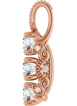 14K Yellow Gold 5/8 CTW Natural Diamond Pendant