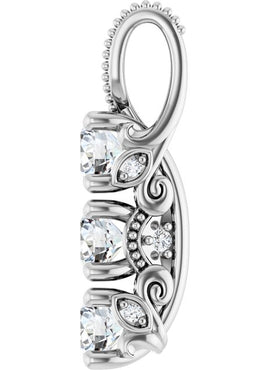 14K Yellow Gold 5/8 CTW Natural Diamond Pendant