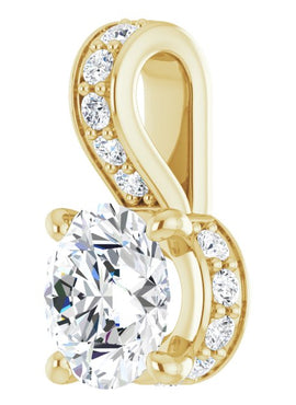 14K Yellow Gold 1/2 CTW Natural Diamond Pendant