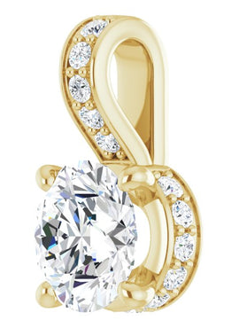 14K Yellow Gold 1/2 CTW Natural Diamond Pendant