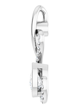 14K White Gold 1/2 CTW Natural Diamond Pendant