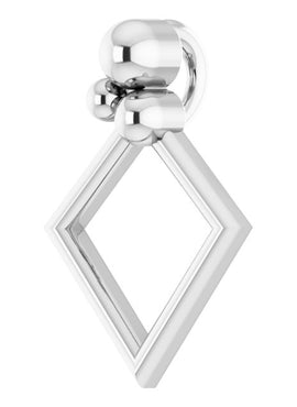 14K White Gold Geometic Pendant