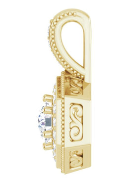 14K Yellow Gold 1/2 CTW Natural Diamond Pendant