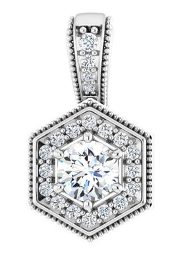 14K Yellow Gold 1/2 CTW Natural Diamond Pendant