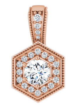 14K Yellow Gold 1/2 CTW Natural Diamond Pendant
