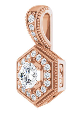14K Yellow Gold 1/2 CTW Natural Diamond Pendant